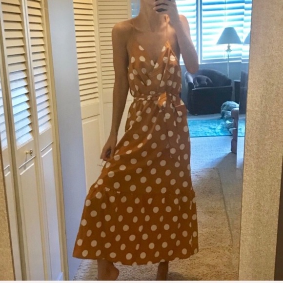 BRAND NEW! 5 STAR! Polka dot wrap style maxi dress - Picture 2 of 5